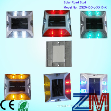 Aluminum Two Sides Flashing LED Solar Traffic Safety / Road Stud / Road Makings with Solar Panels
